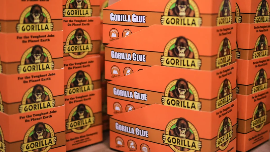 Photo illustrant des cartons de colle Gorilla Glue Originale