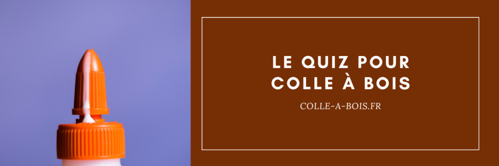Bannière pour le quiz sur la colle à bois